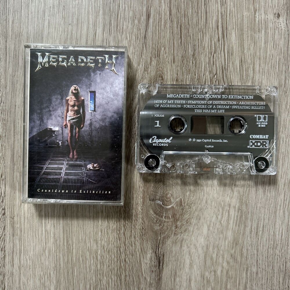 Megadeth Countdown to Extinction Cassette 1992 Capitol Records Heavy Metal Album